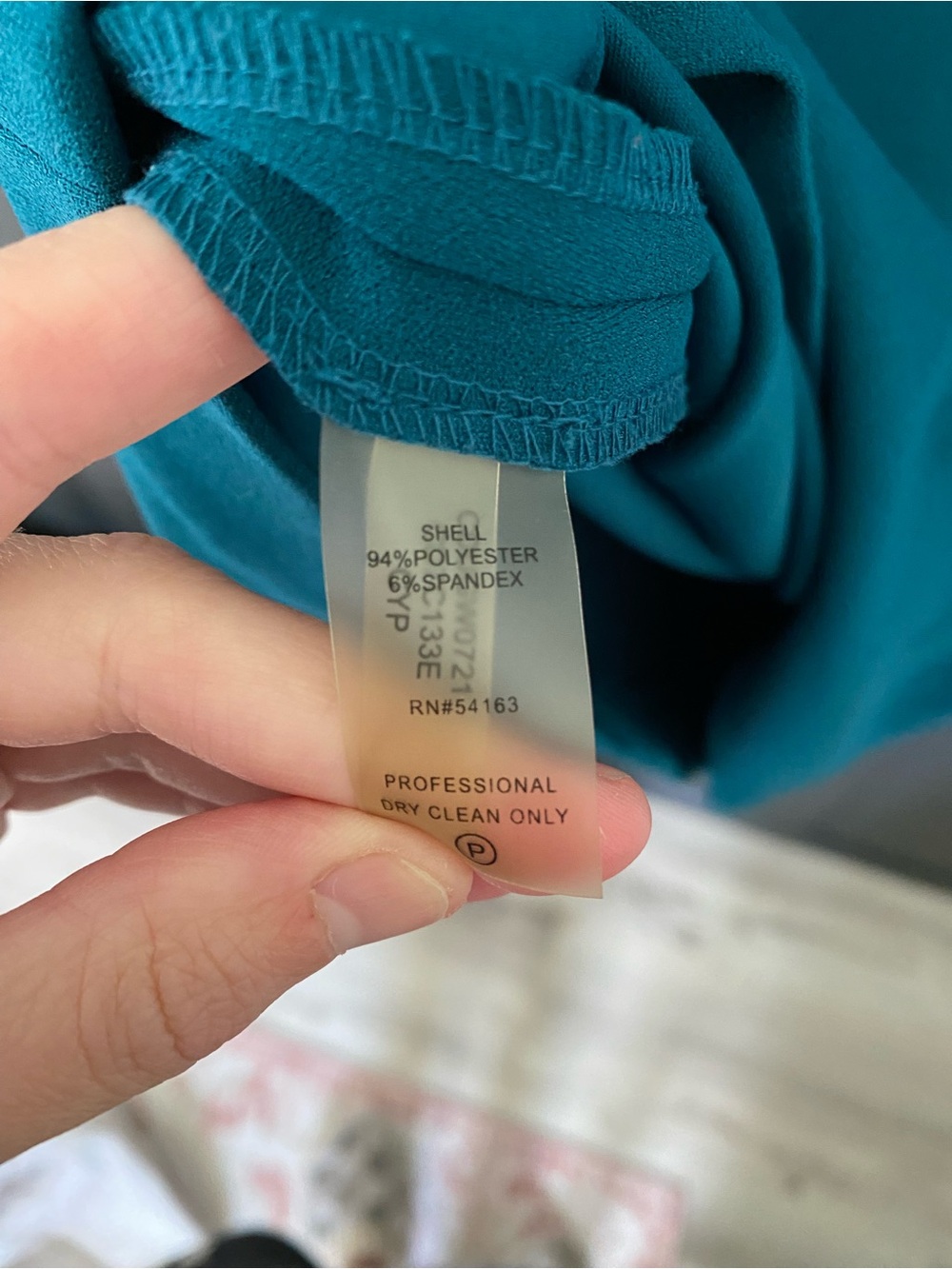 Calvin Klein Teal Midi Dress with Bell Sleeves - Picture 4 of 4
